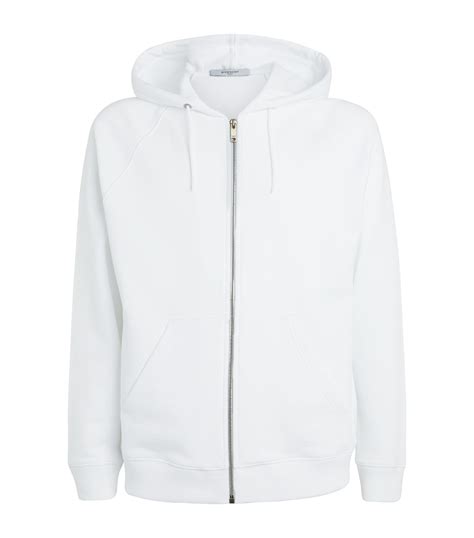 givenchy white zip up hoodie|givenchy hoodie.